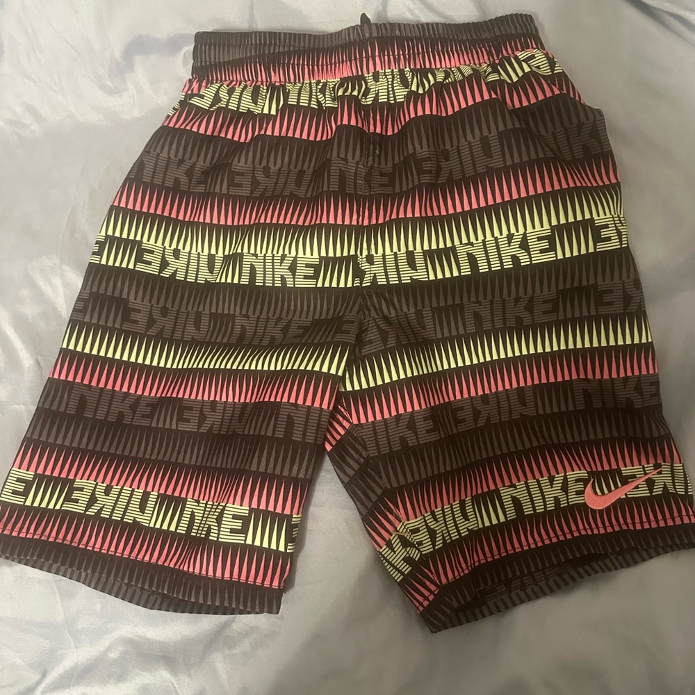 Nike Black and pink Swim Shorts Youth Size Medium